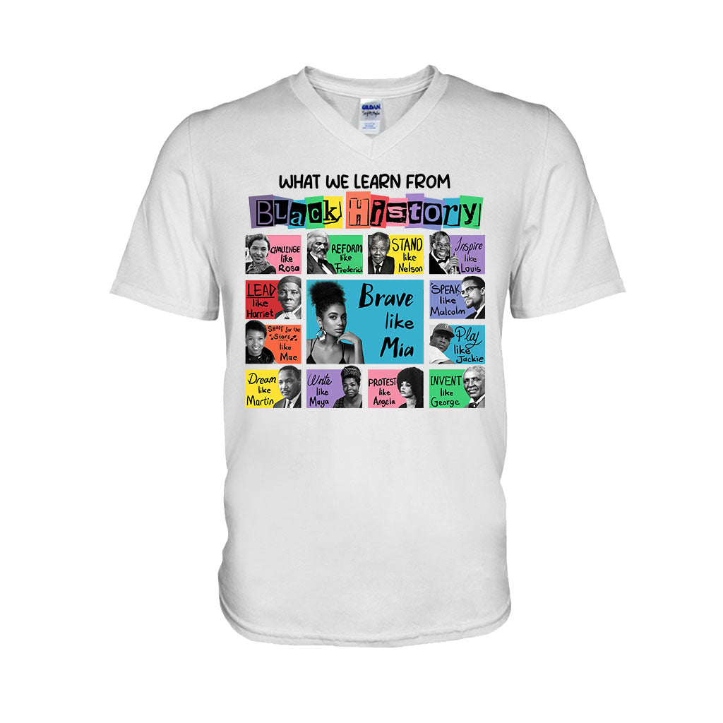 Was wir aus der Geschichte der Schwarzen lernen – Personalisiertes T-Shirt und Hoodie für Afroamerikaner