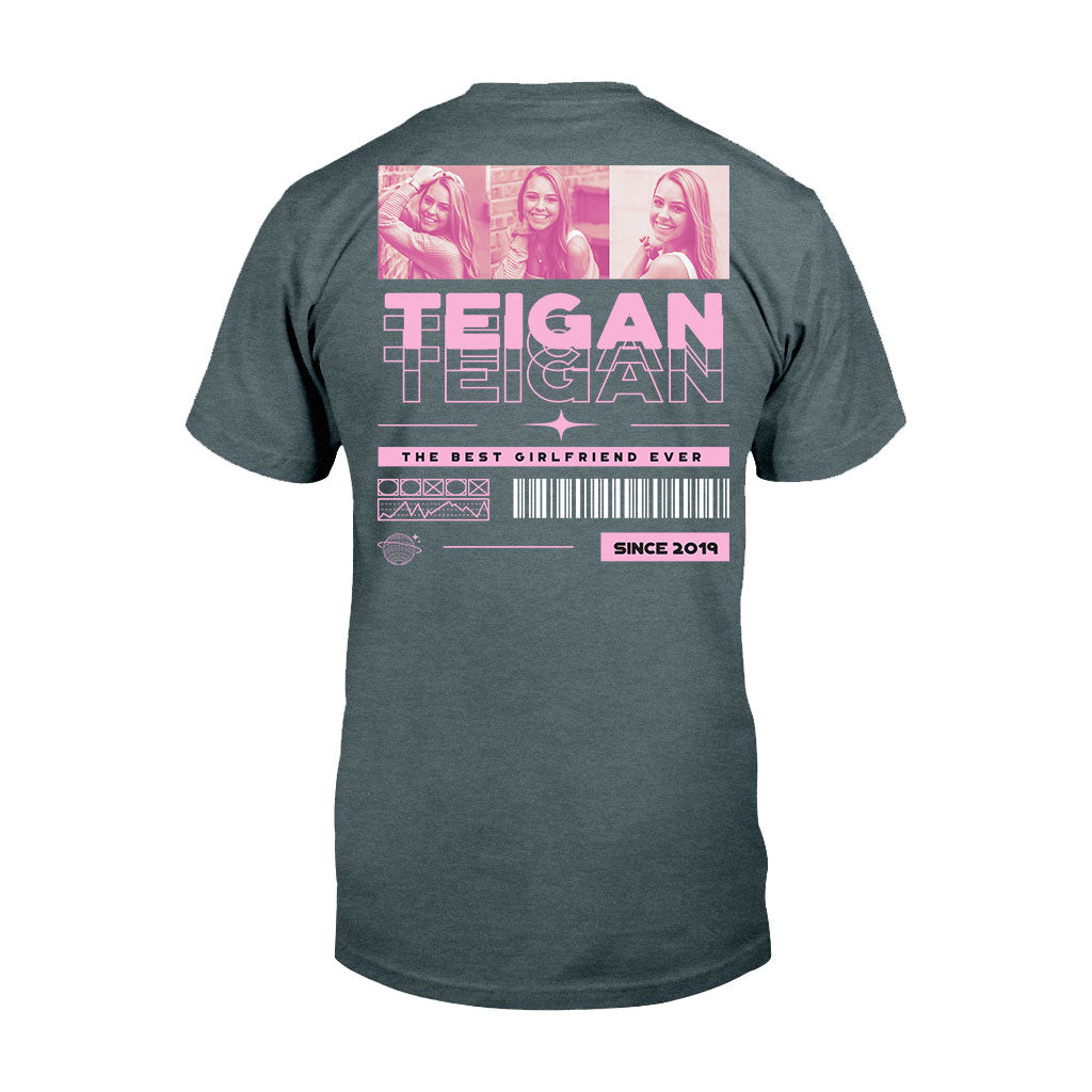 Meine Freundin – Personalisiertes Partner-T-Shirt und Hoodie