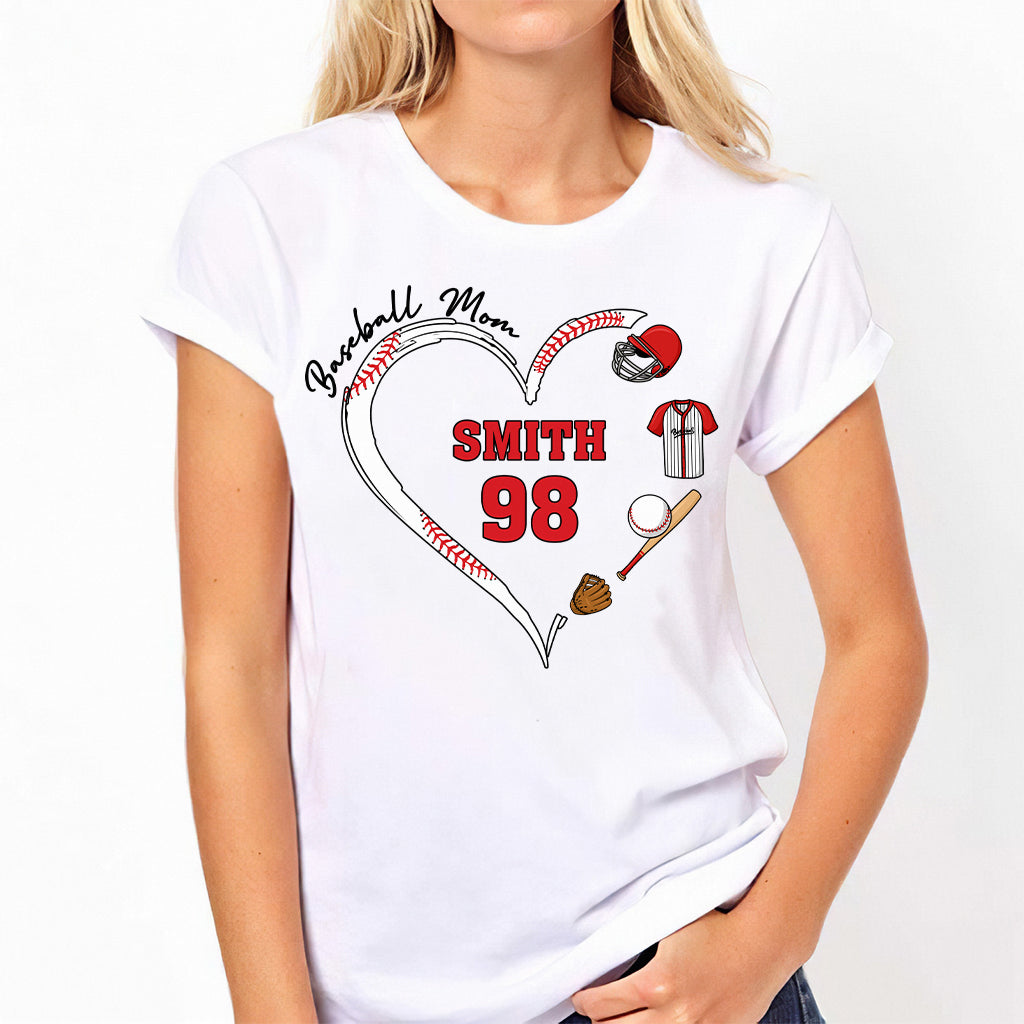 Baseball-Mama – Personalisiertes Baseball-T-Shirt und Hoodie