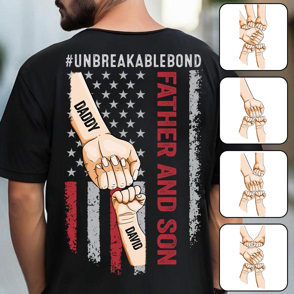Unzerbrechliches Vater-Sohn-Band – Personalisiertes Vater-T-Shirt und Hoodie