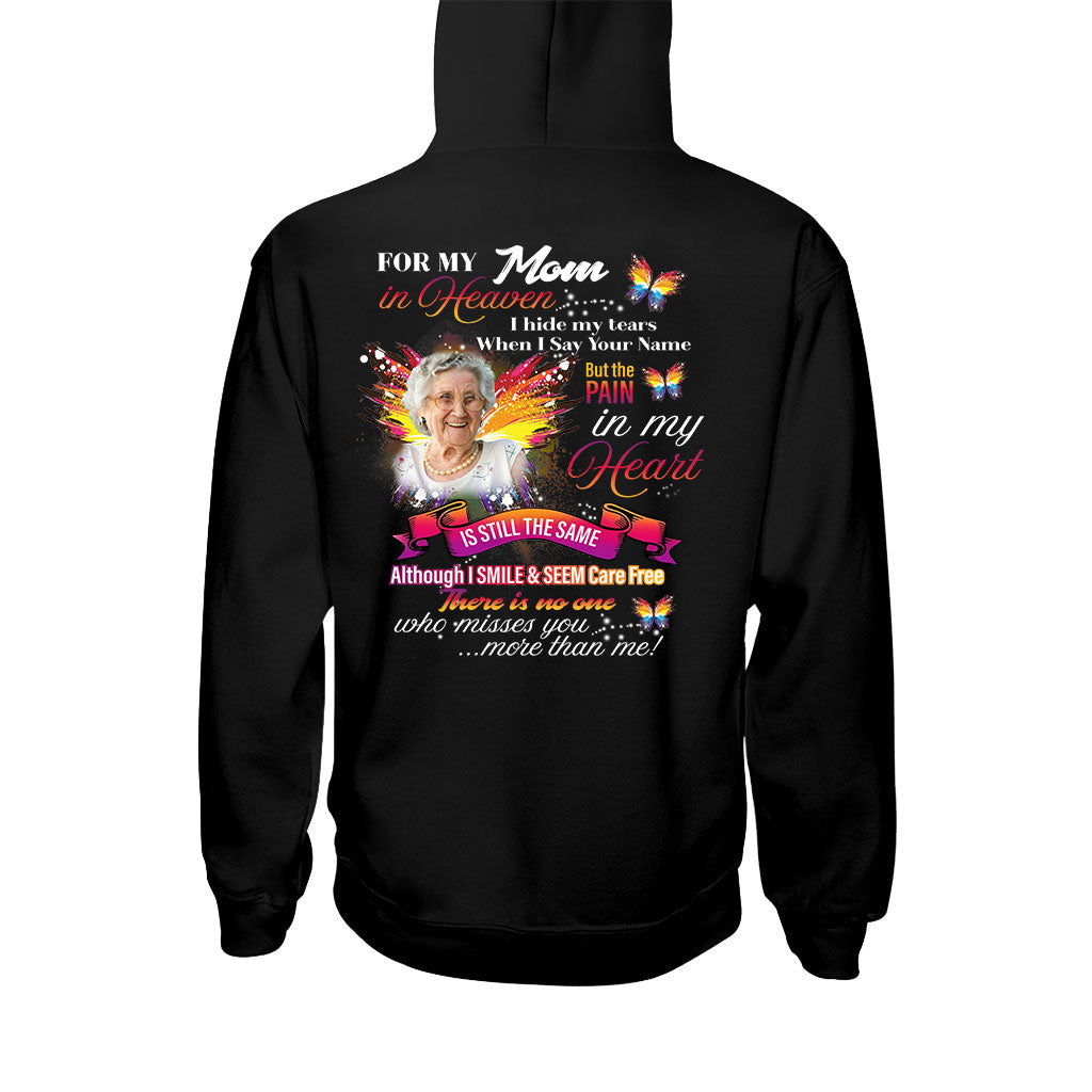 Für meinen/meine Liebste/n im Himmel – Ich verberge meine Tränen, wenn ich deinen Namen nenne – Personalisiertes Gedenk-T-Shirt und Hoodie
