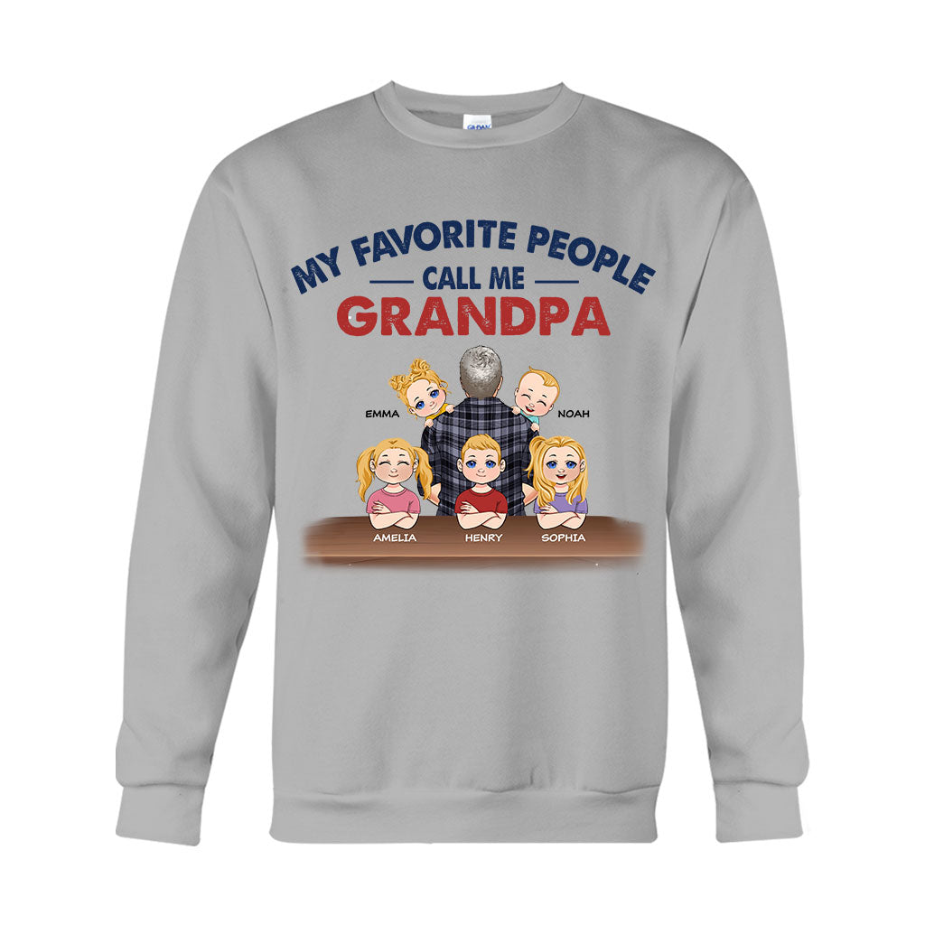 Meine Lieblingsmenschen nennen mich Opa – Personalisiertes Vater-T-Shirt und Hoodie