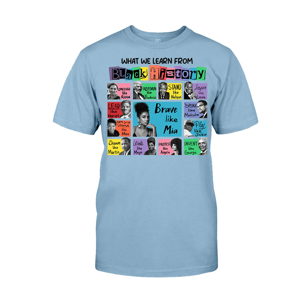 Was wir aus der Geschichte der Schwarzen lernen – Personalisiertes T-Shirt und Hoodie für Afroamerikaner