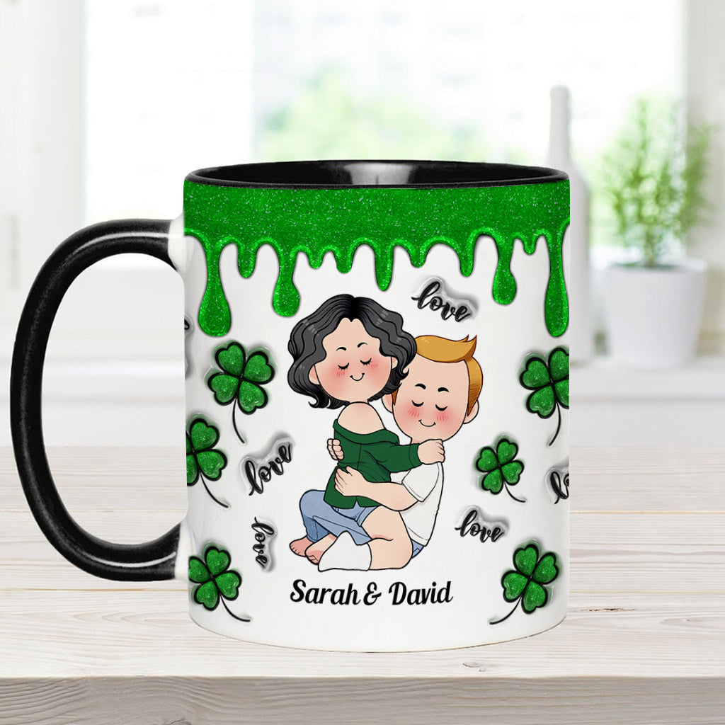 Congrats On Being My Husband - Personalized Husband And Wife Accent Mug