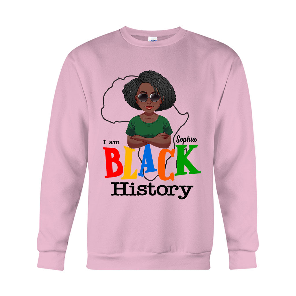 I Am Black History - Personalized African American T-shirt And Hoodie