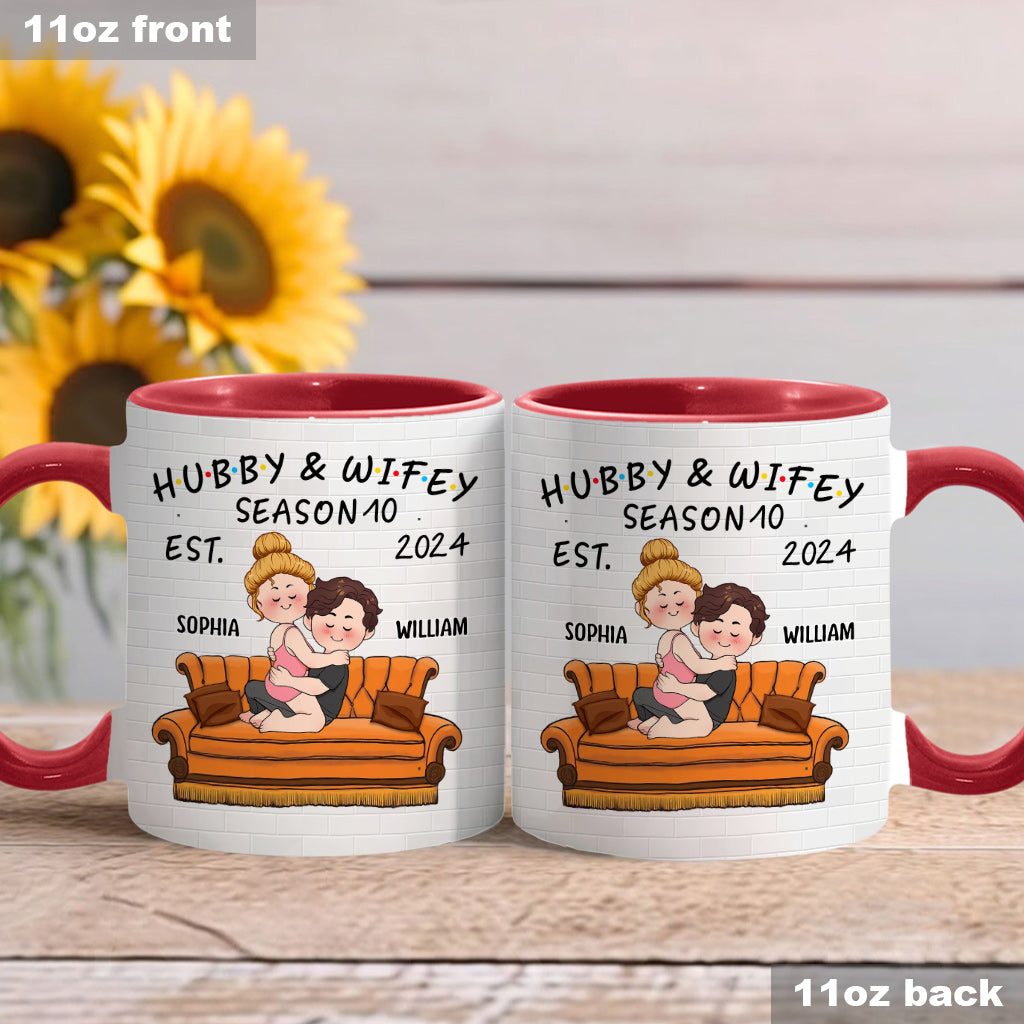 Ehemann & Ehefrau - Personalisierte Tasse mit Ehepaar-Motiv
