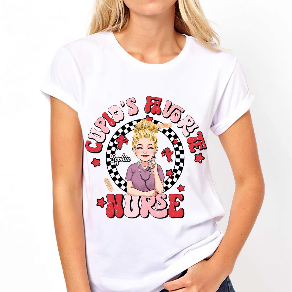 Cupid Lieblingskrankenschwester – Personalisiertes T-Shirt und Hoodie für Krankenschwestern