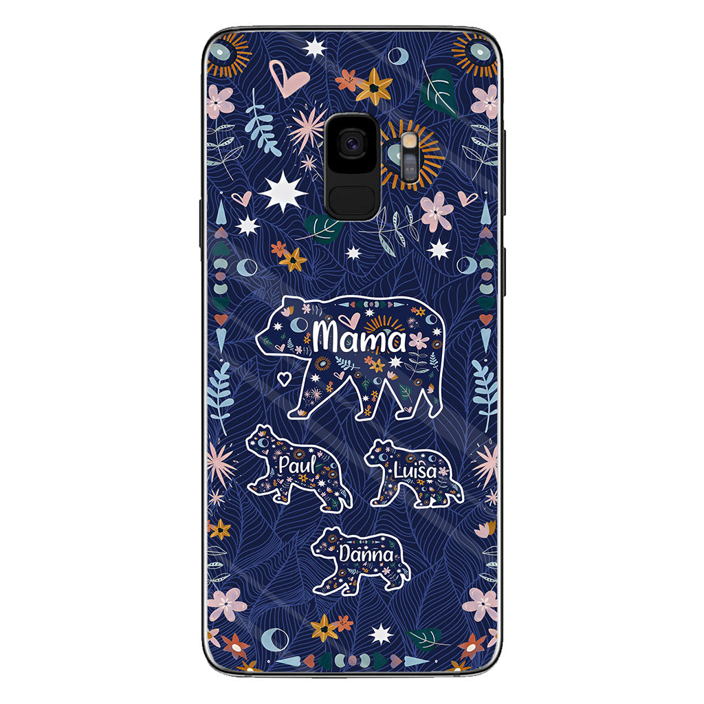 Mama Bear Floral – Personalisierte Handyhülle für Mütter