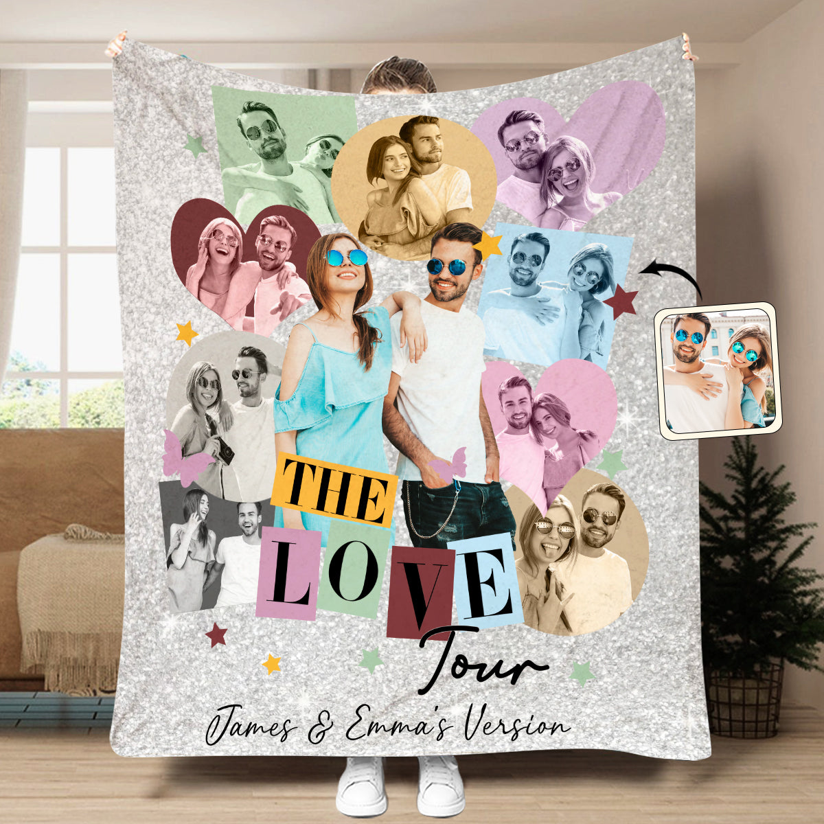 Die Liebestour – Unsere Version – Personalisierte Pärchendecke
