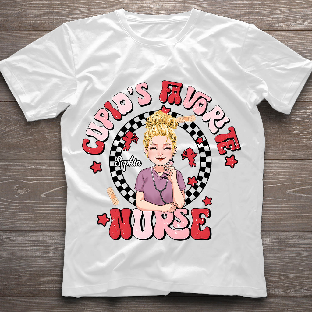 Cupid Lieblingskrankenschwester – Personalisiertes T-Shirt und Hoodie für Krankenschwestern