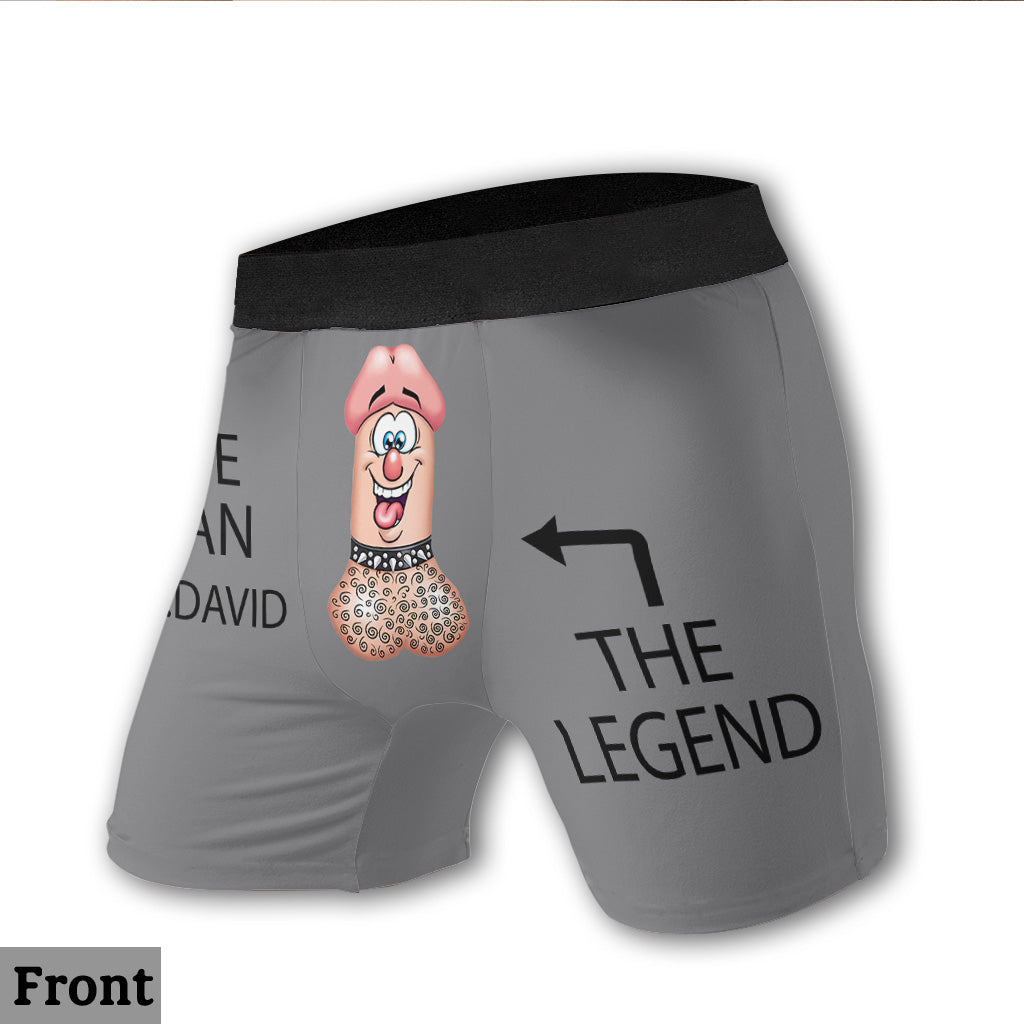 Der Mann, die Legende – Personalisierte Boxershorts für Herren für Paare