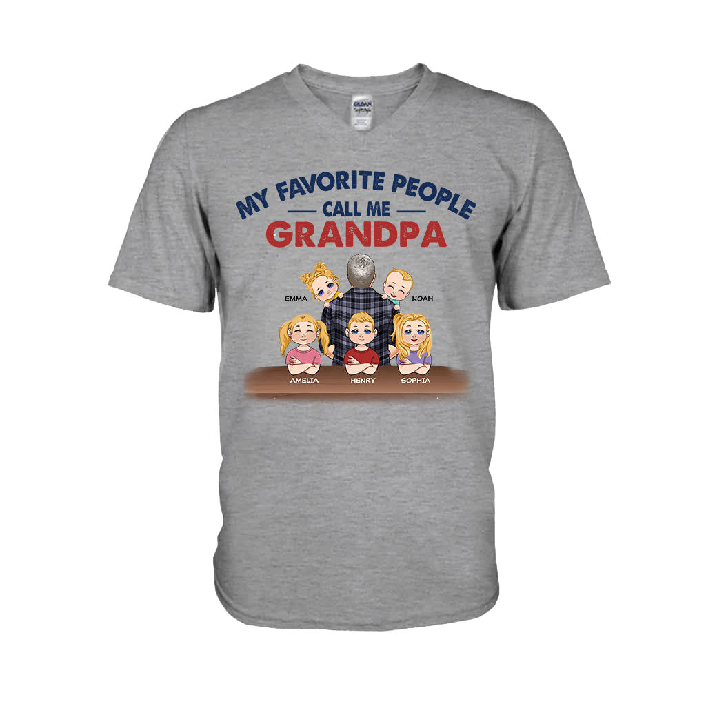 Meine Lieblingsmenschen nennen mich Opa – Personalisiertes Vater-T-Shirt und Hoodie