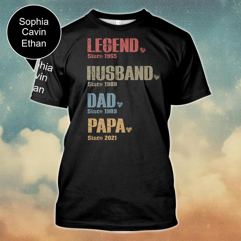 Legend Dad - Personalized Father All Over Shirt