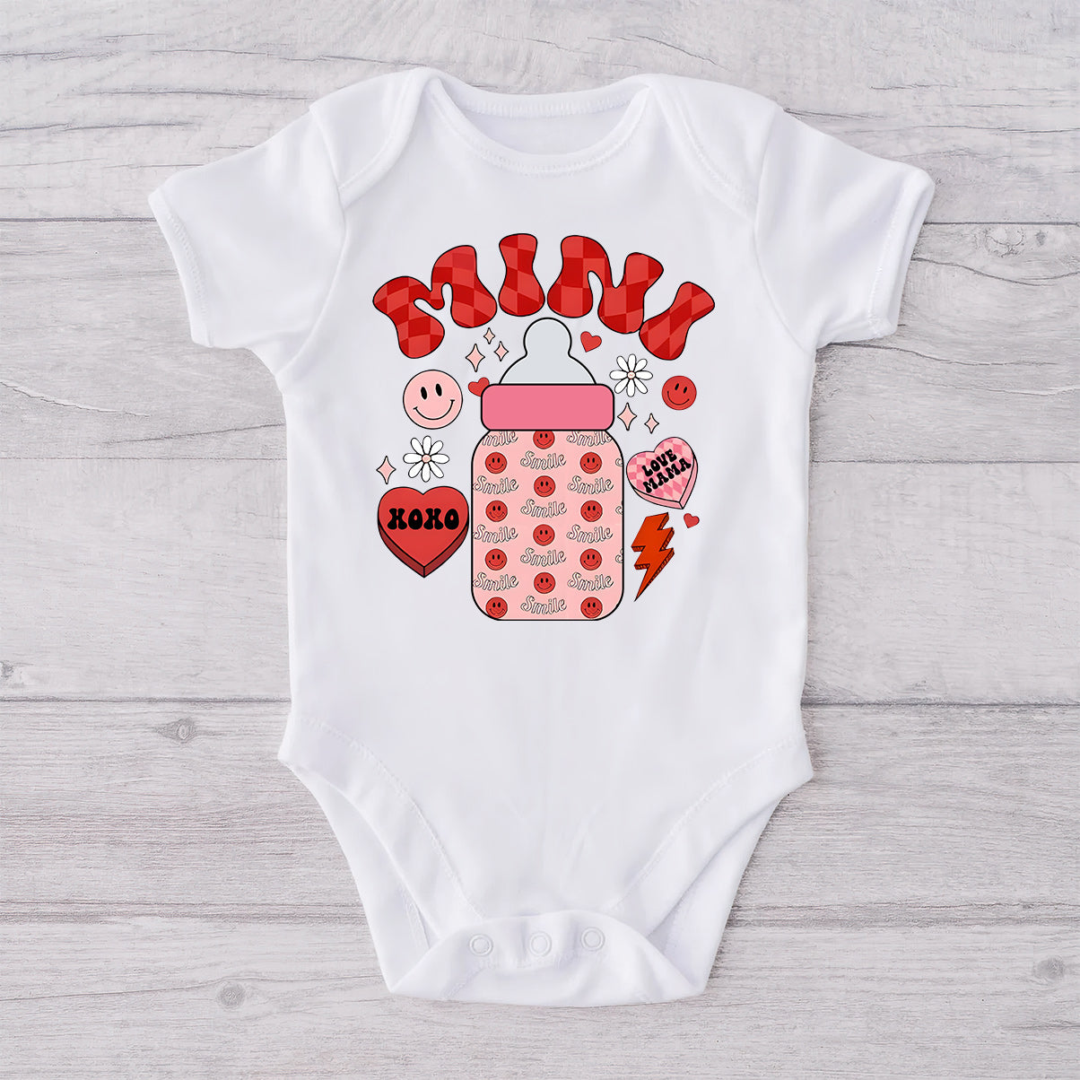 Mama und Mini – Personalisiertes Mutter-T-Shirt und Baby-Body