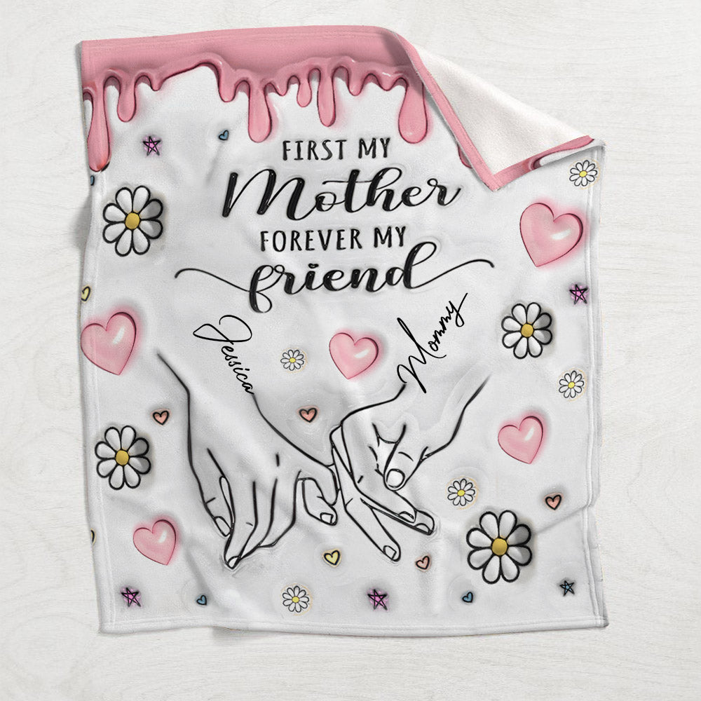 Erst meine Mutter, für immer meine Freundin – personalisierte Mutterdecke