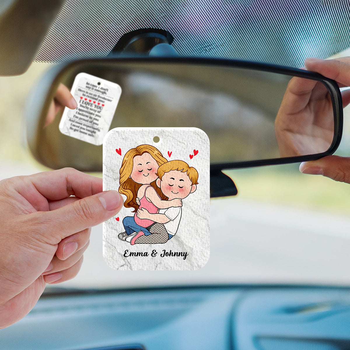 Ich brauche dich heute Abend, also komm gut nach Hause – Personalisierter rechteckiger Lufterfrischer für Paare