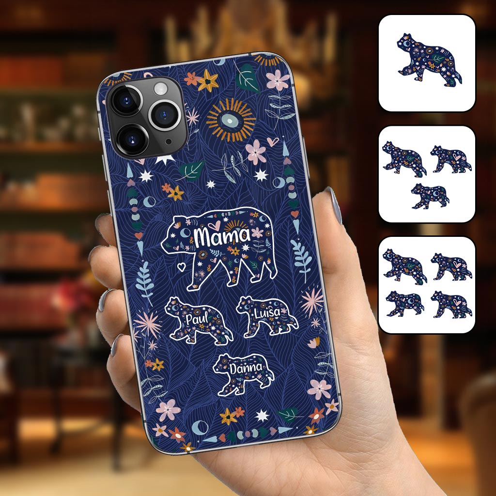 Mama Bear Floral – Personalisierte Handyhülle für Mütter