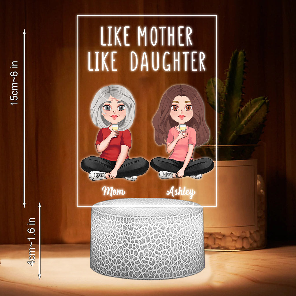 Wie die Mutter, so die Tochter – Personalisierte, mutterförmige Plakettenleuchte