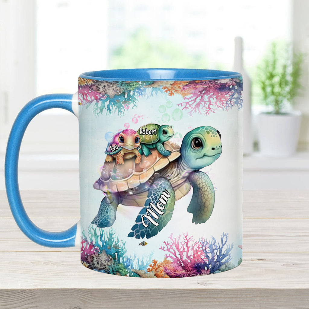 Schildkrötenmama, danke, dass du immer für uns da bist! - Personalisierte Tasse mit Schildkrötenmotiv