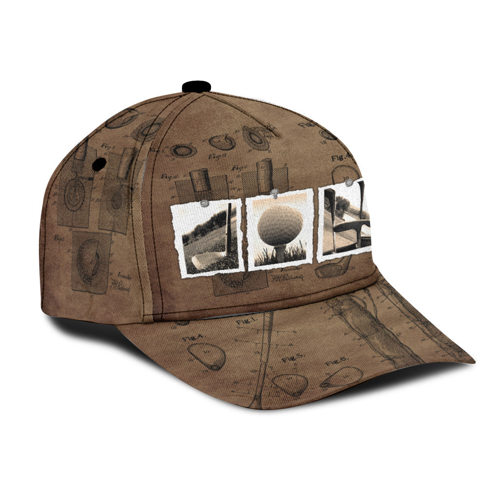 Vintage Golf Golf mit individuellem Namen - Personalisierte Golf-Klassiker-Kappe