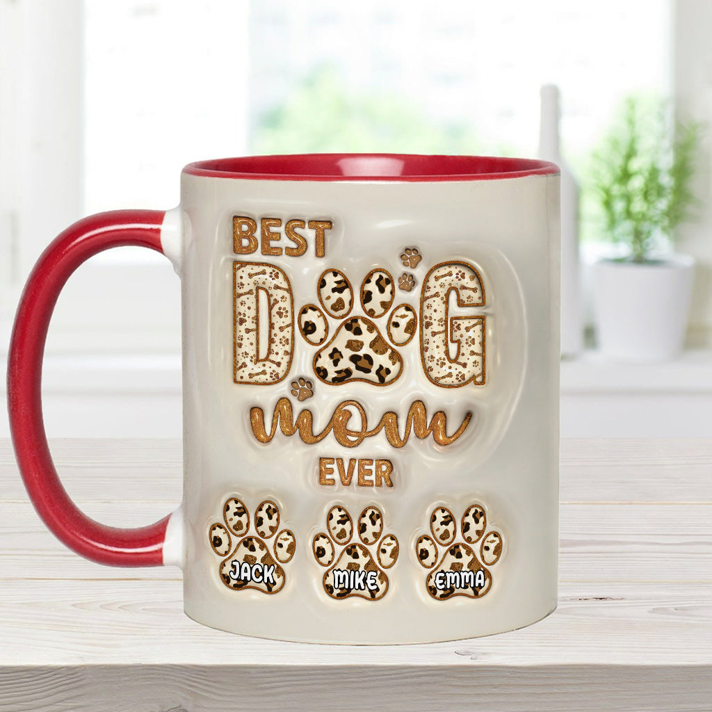 Die beste Hundemama aller Zeiten - Personalisierte Tasse mit Hundemotiv