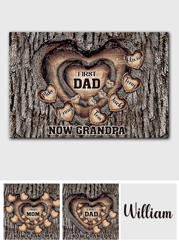 Erst Papa, jetzt Opa – Personalisierte Leinwand und Poster für Väter