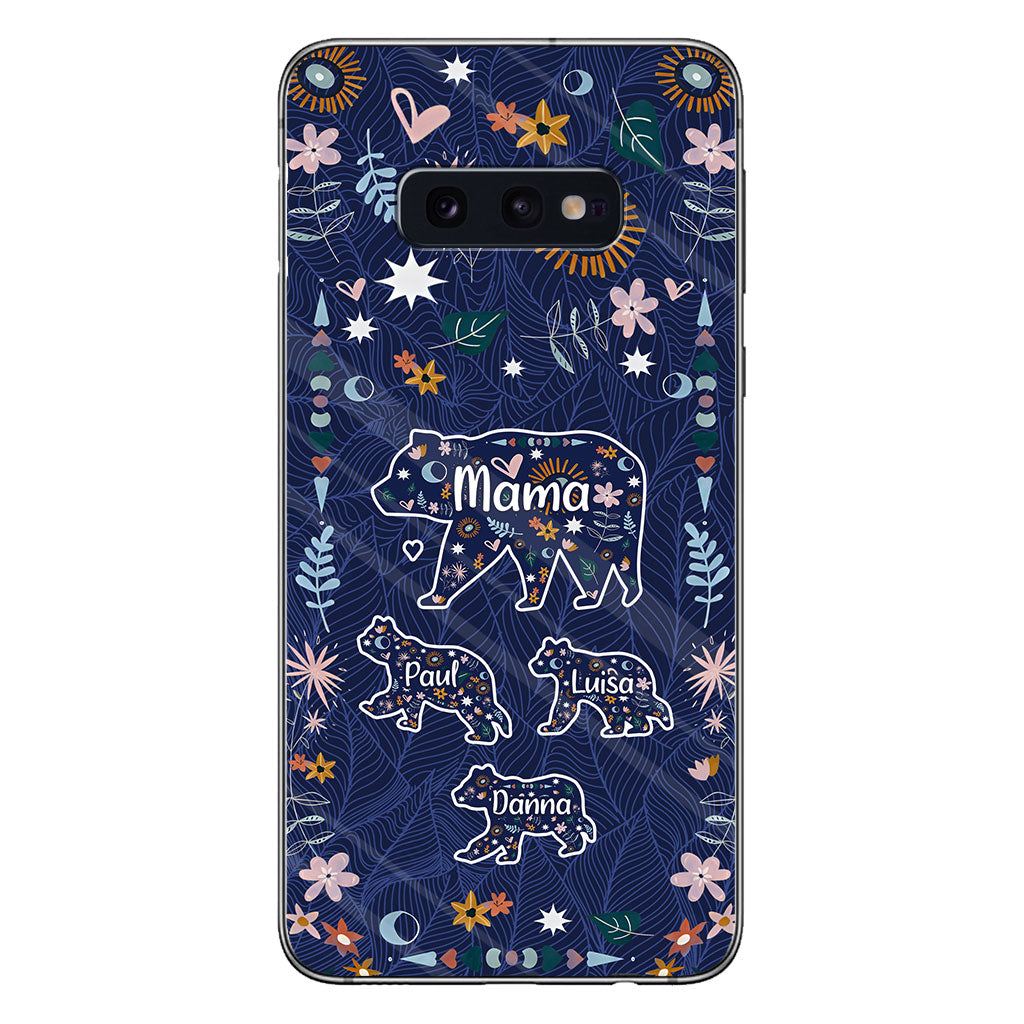 Mama Bear Floral – Personalisierte Handyhülle für Mütter