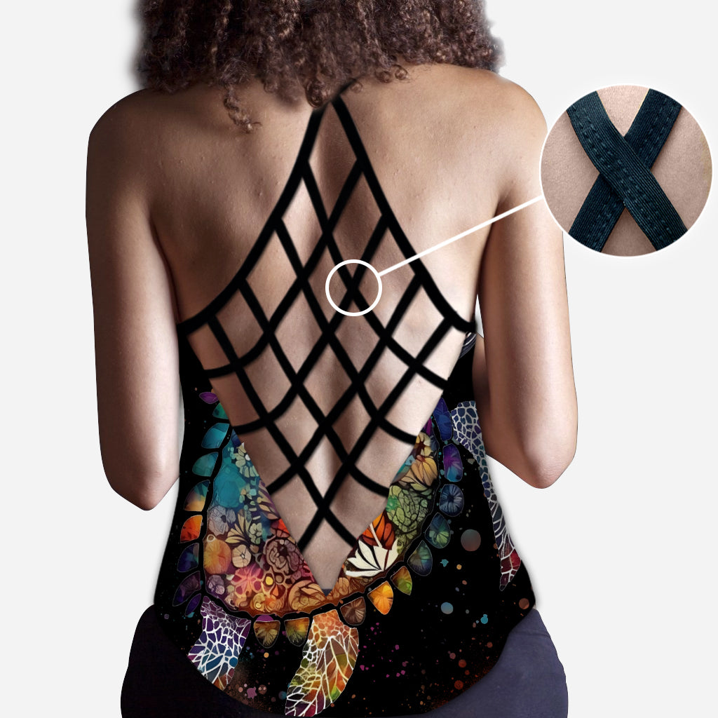 Salty Lil Beach - Personalisiertes Tanktop mit Schildkrötenkreuz