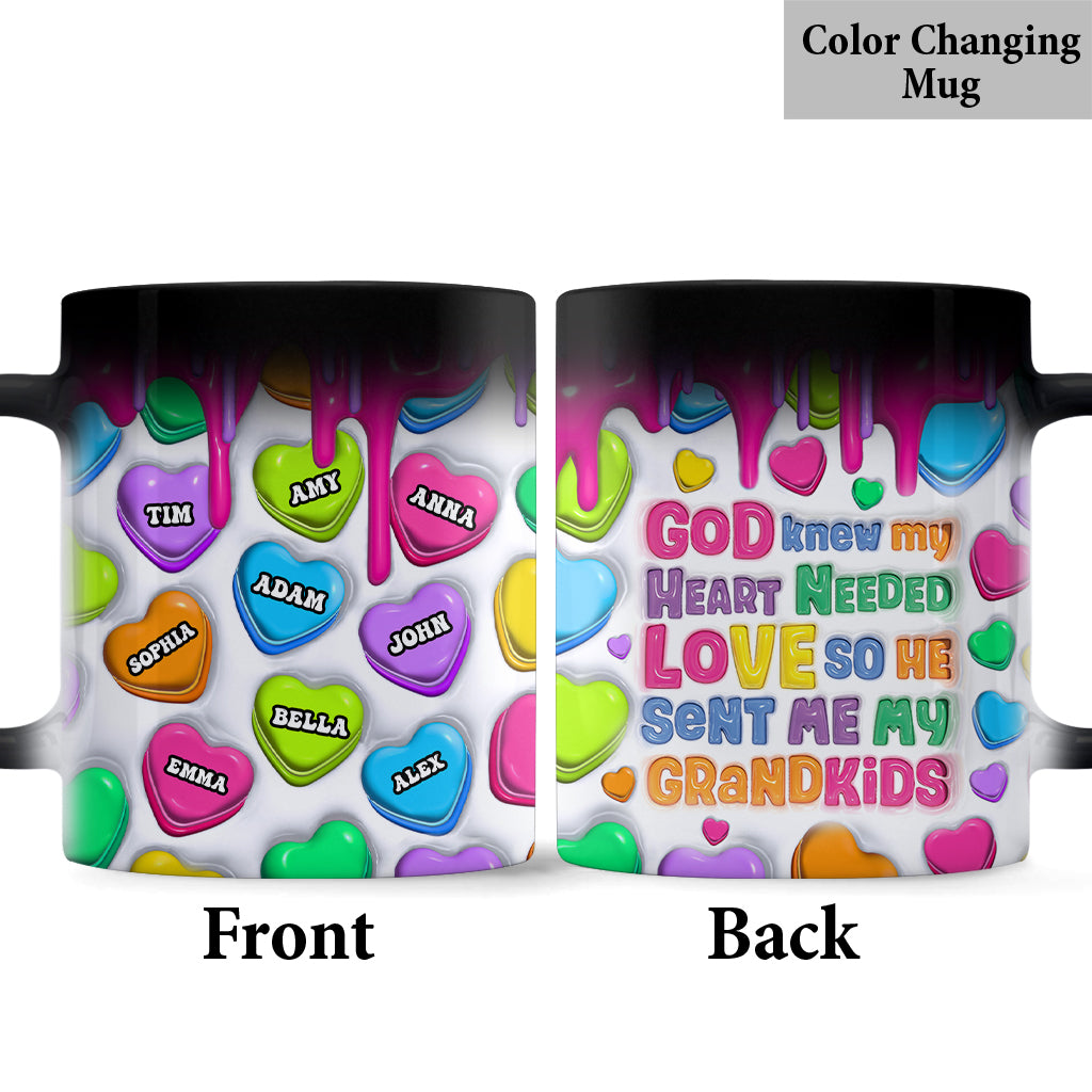 Gott wusste, dass mein Herz Liebe brauchte – personalisierte Oma-Tasse