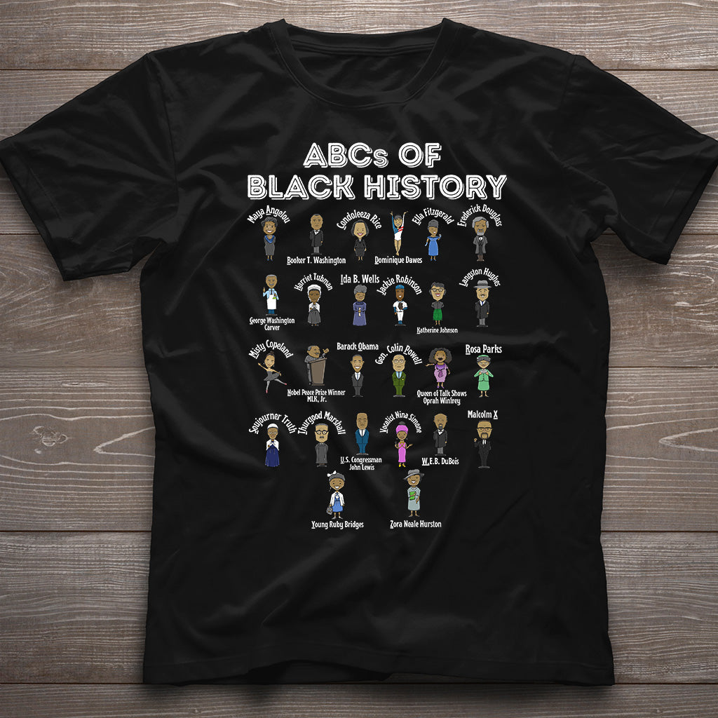 ABCs der schwarzen Geschichte – Personalisiertes T-Shirt und Hoodie für Afroamerikaner
