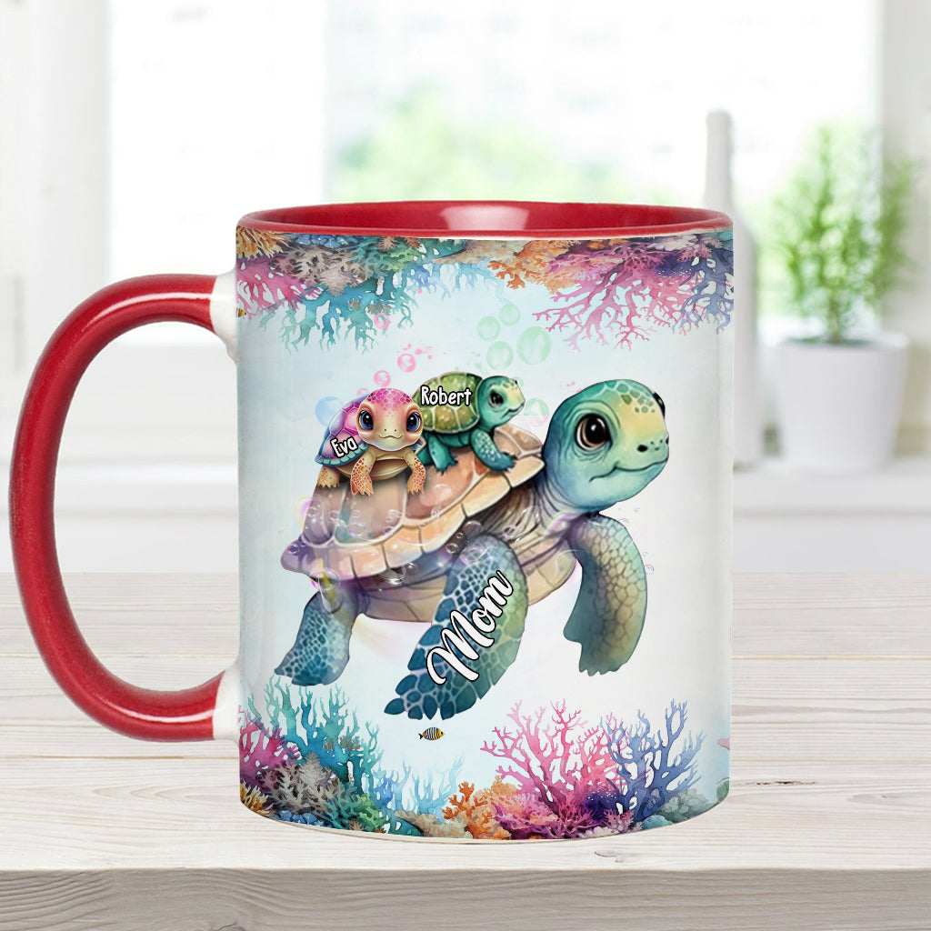 Schildkrötenmama, danke, dass du immer für uns da bist! - Personalisierte Tasse mit Schildkrötenmotiv
