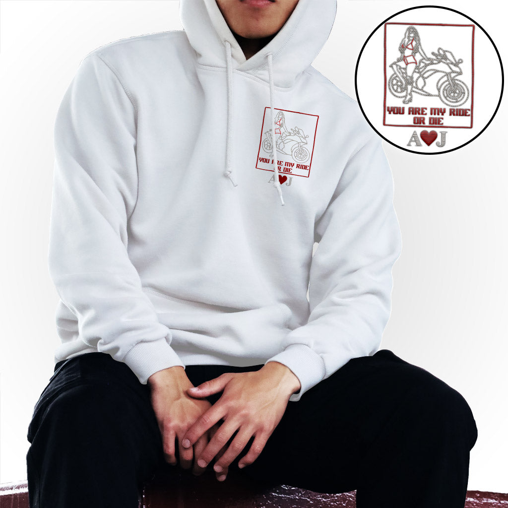 Ride Or Die – Personalisierter Biker-Hoodie mit Stickerei