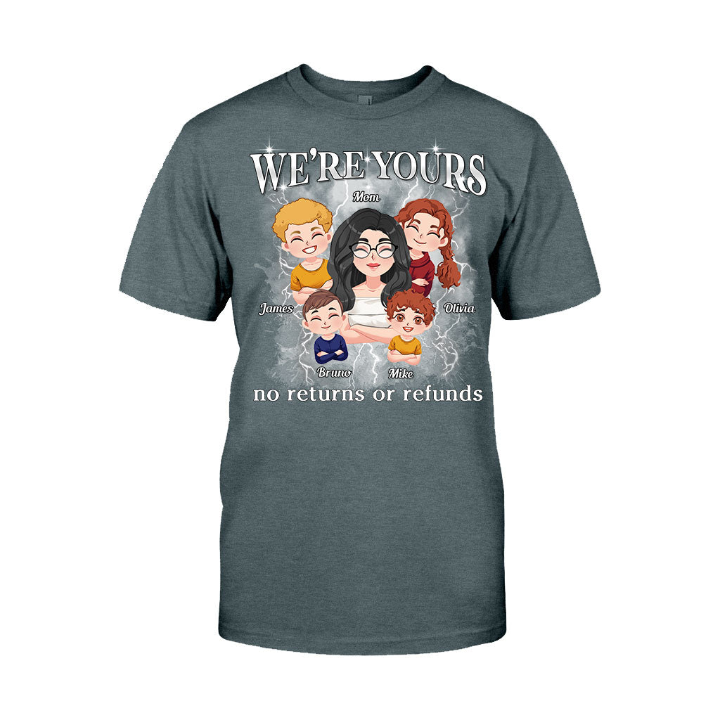 Wir gehören dir – Keine Rückgabe oder Rückerstattung – Chibi Kids Bootleg Rap – Personalisiertes Mutter-T-Shirt und Hoodie