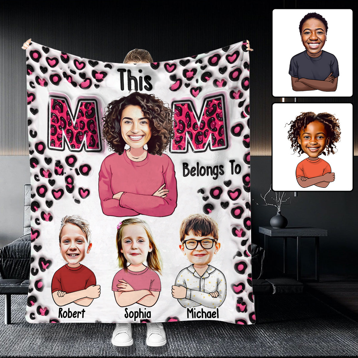 Diese Mama gehört - Personalisierte Mutterdecke