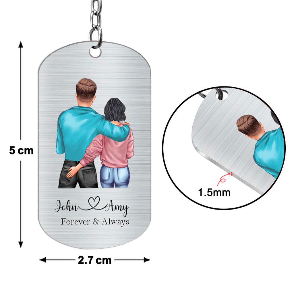 Falls ich es nicht oft genug sage – Personalisierter Edelstahl-Schlüsselanhänger für Paare