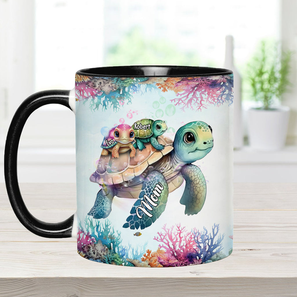 Schildkrötenmama, danke, dass du immer für uns da bist! - Personalisierte Tasse mit Schildkrötenmotiv