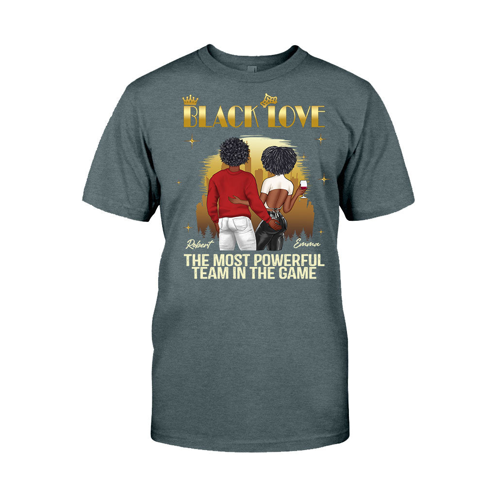 Schwarze Liebe – Personalisiertes Partner-T-Shirt und Hoodie
