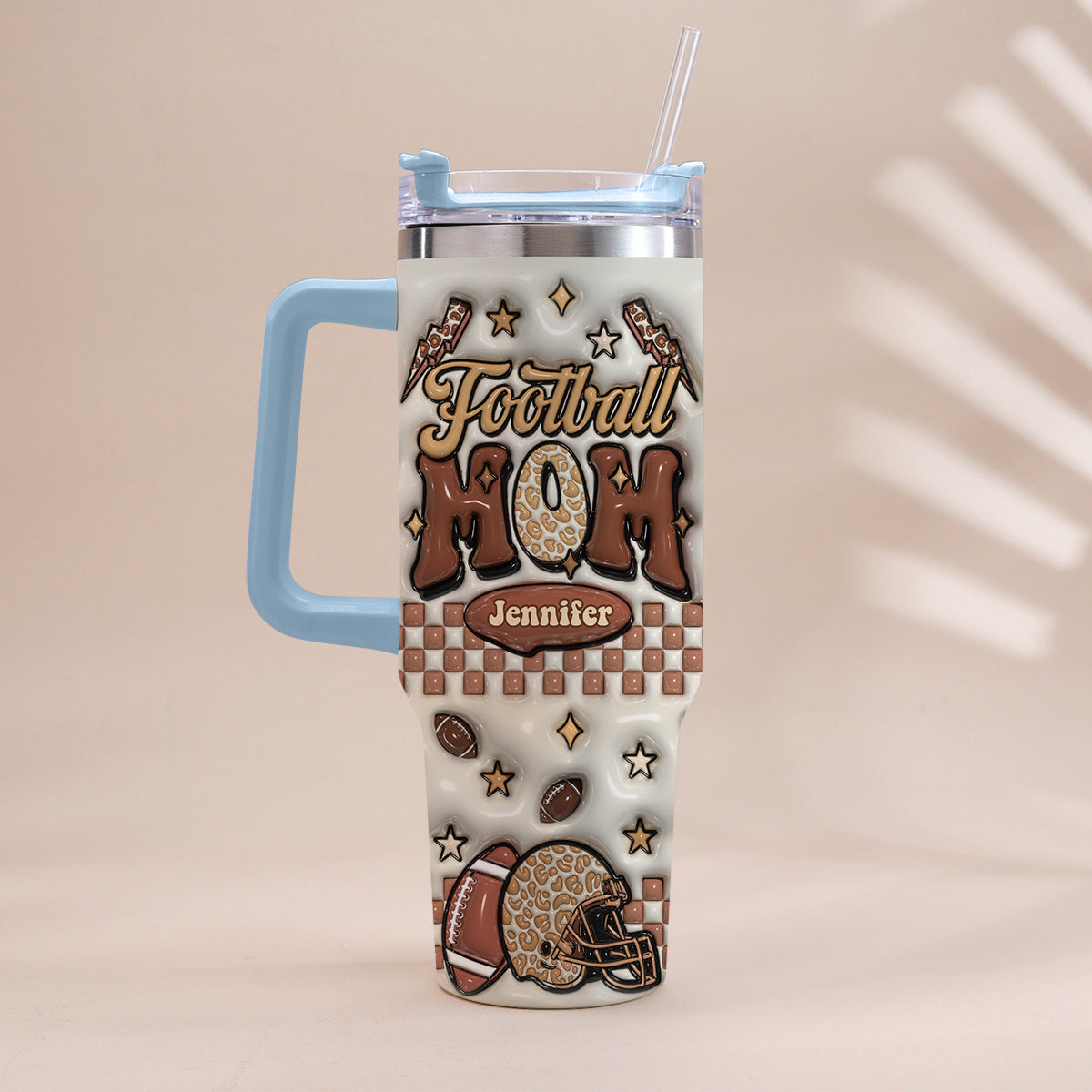 Fußballmama – Personalisierter Fußballbecher mit Henkel