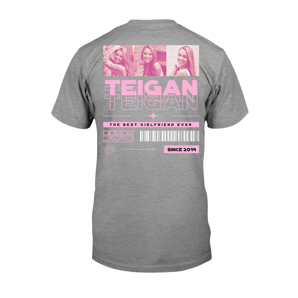 Meine Freundin – Personalisiertes Partner-T-Shirt und Hoodie