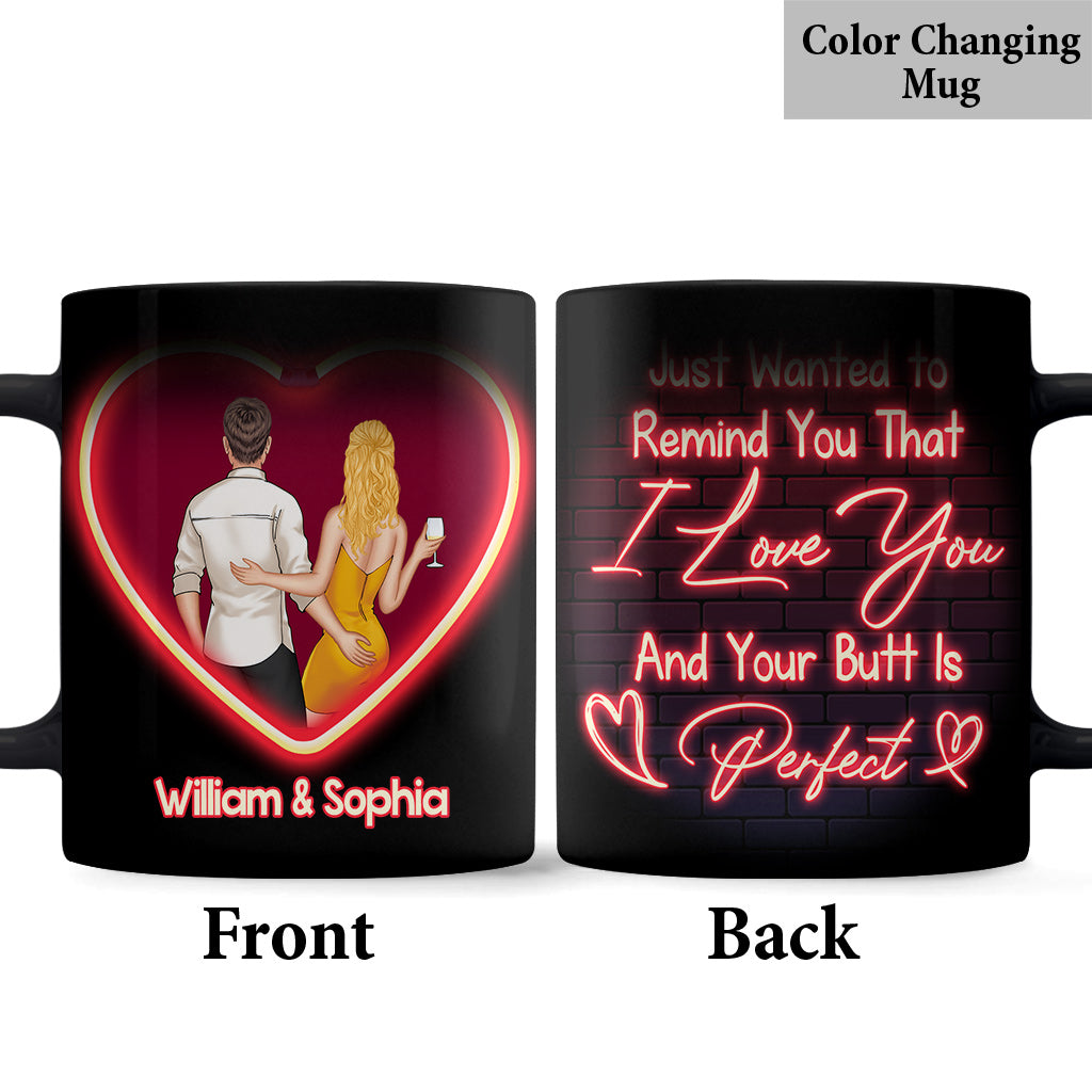 Ich wollte dich nur daran erinnern, dass ich dich liebe – personalisierte Tasse für Paare