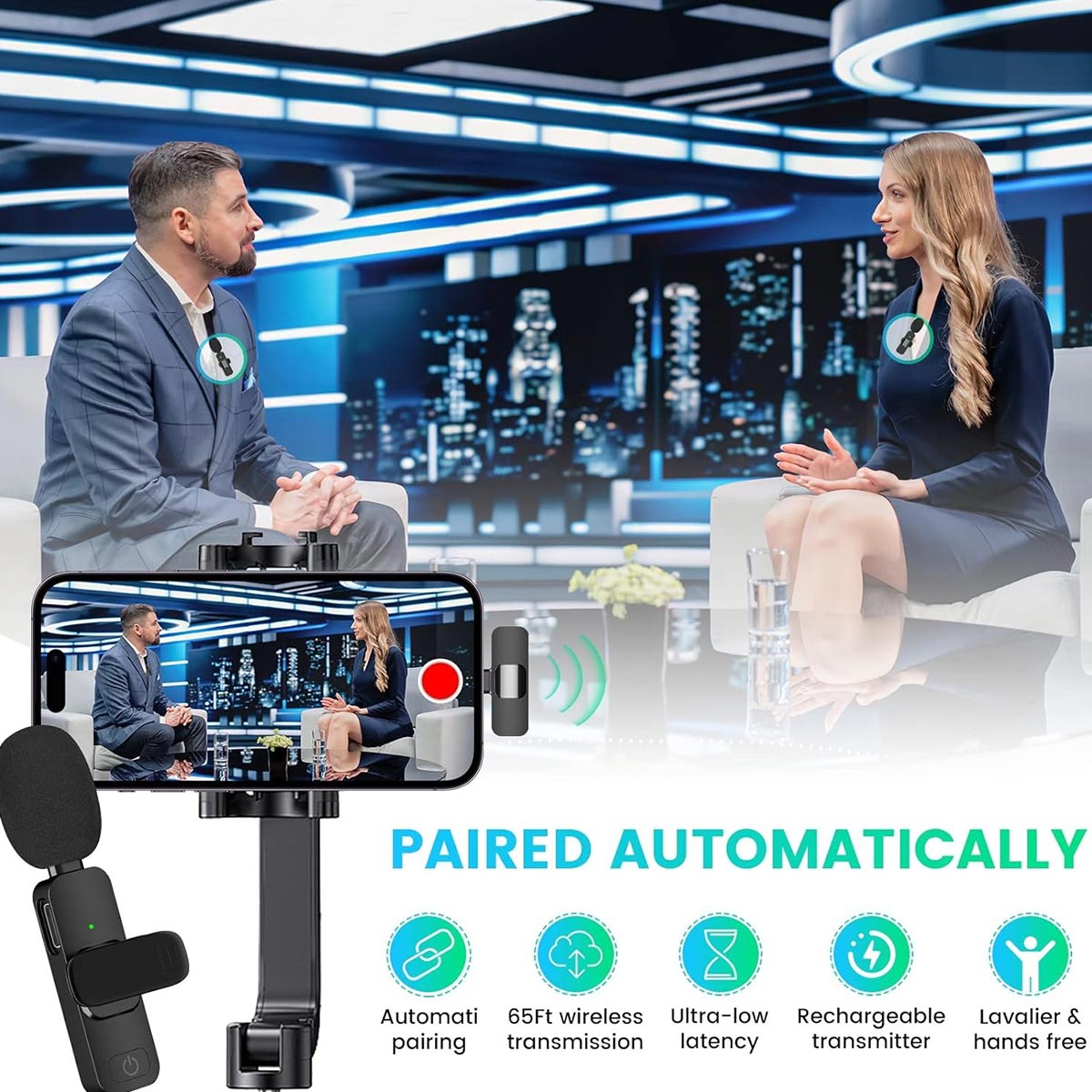 Kabelloses Mikrofon für iPhone und iPad