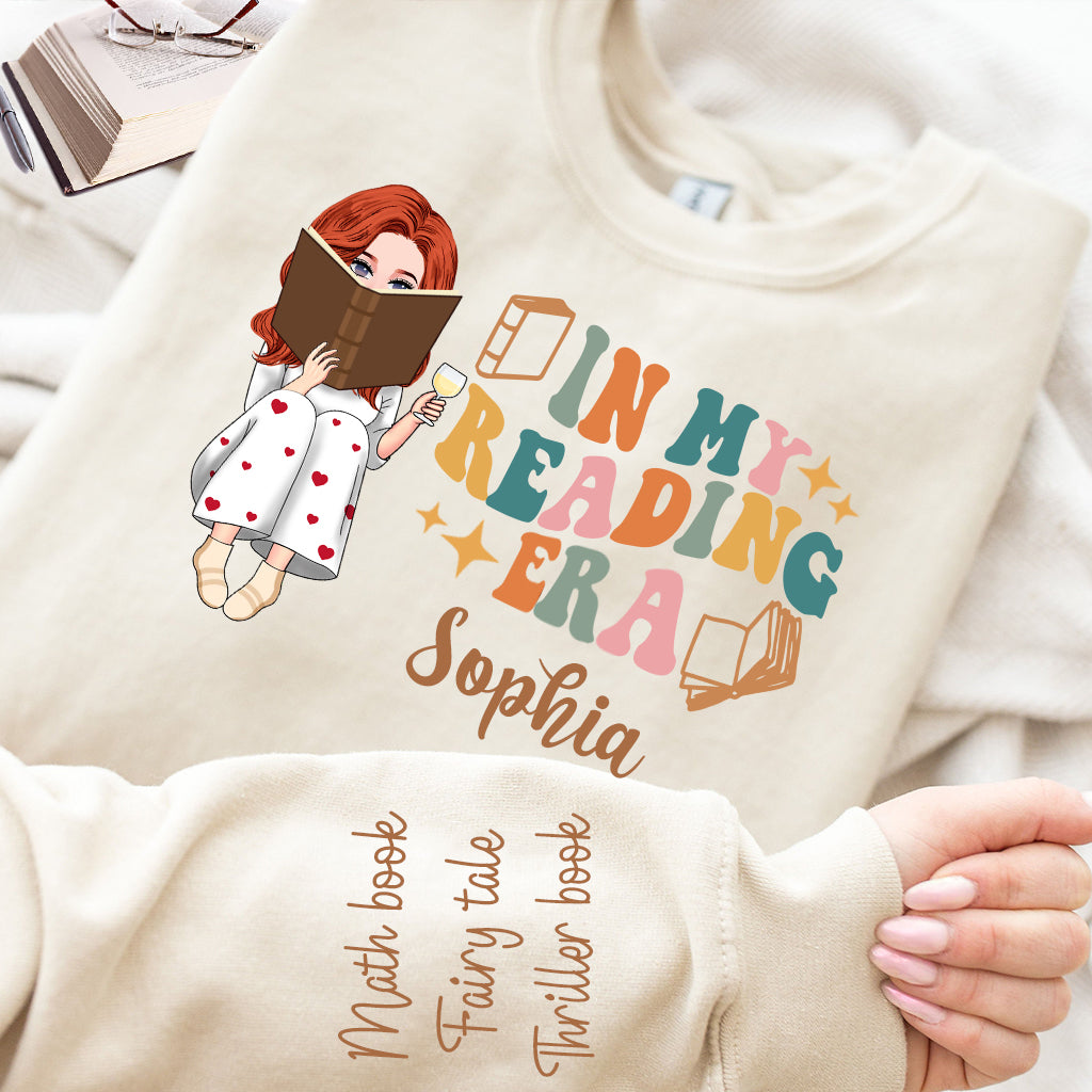 In meiner Lesephase – Personalisiertes T-Shirt mit Buchmotiv