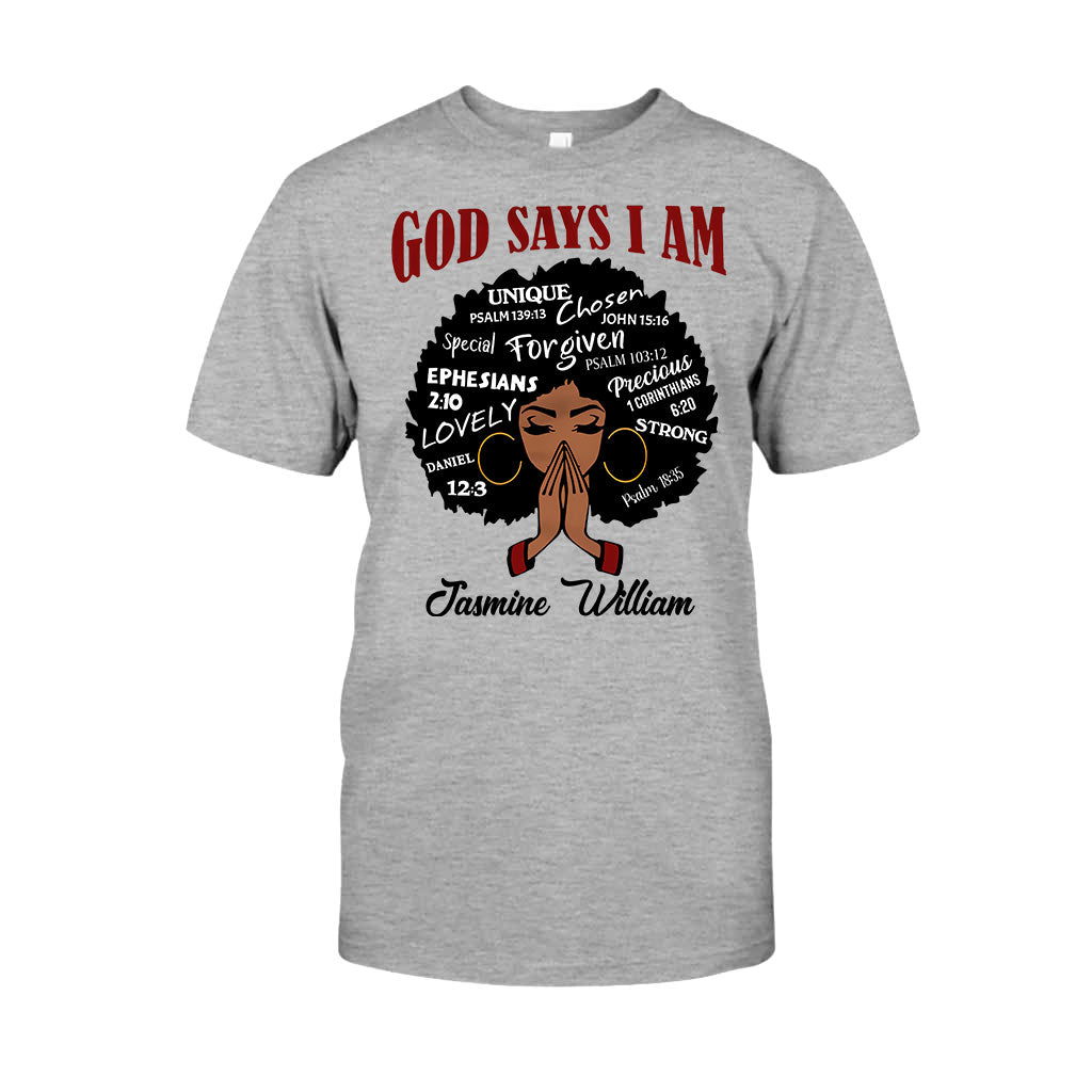 Gott sagt, ich bin es – Personalisiertes T-Shirt und Hoodie für Afroamerikaner