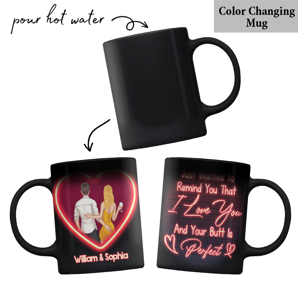 Ich wollte dich nur daran erinnern, dass ich dich liebe – personalisierte Tasse für Paare