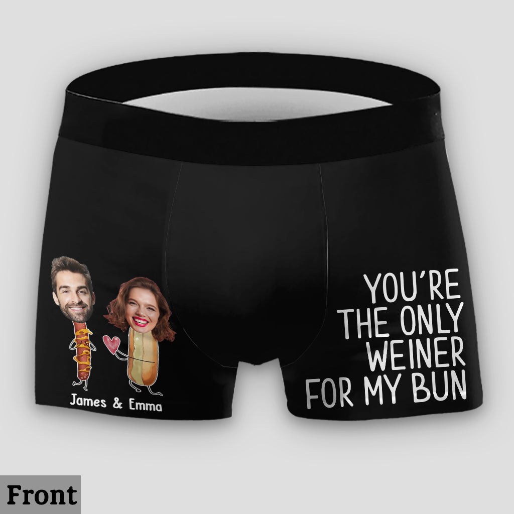 Du bist der einzige Penis für meinen Po – personalisierte Damen-Slips mit Spitzenbordüre und Herren-Boxershorts