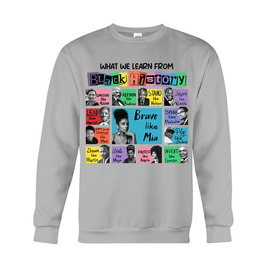 Was wir aus der Geschichte der Schwarzen lernen – Personalisiertes T-Shirt und Hoodie für Afroamerikaner