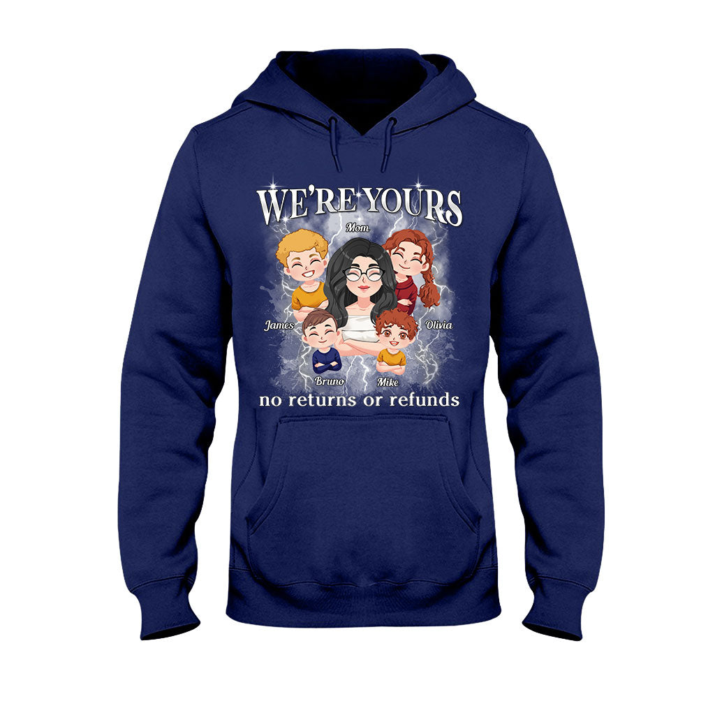 Wir gehören dir – Keine Rückgabe oder Rückerstattung – Chibi Kids Bootleg Rap – Personalisiertes Mutter-T-Shirt und Hoodie