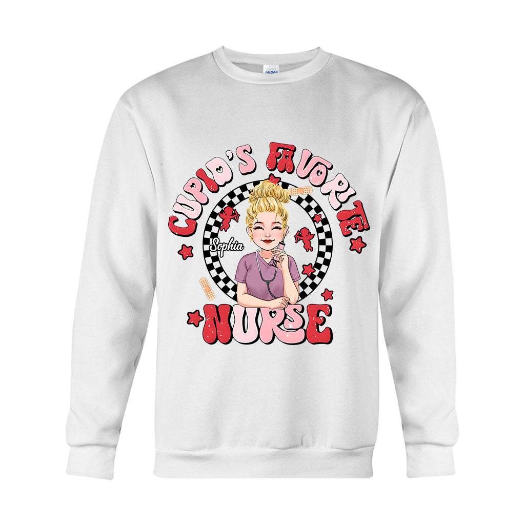 Cupid Lieblingskrankenschwester – Personalisiertes T-Shirt und Hoodie für Krankenschwestern