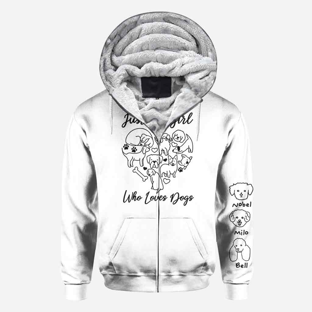 Einfach ein Mädchen, das Hunde liebt – personalisiertes T-Shirt mit Hundemotiv