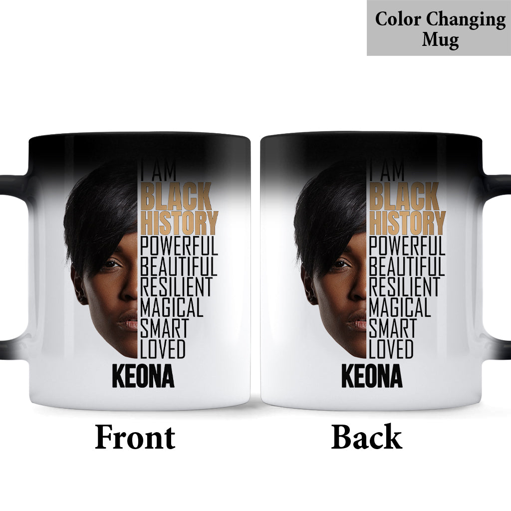 Ich bin schwarz – Foto der Geschichte – Personalisierte Tasse für Afroamerikaner
